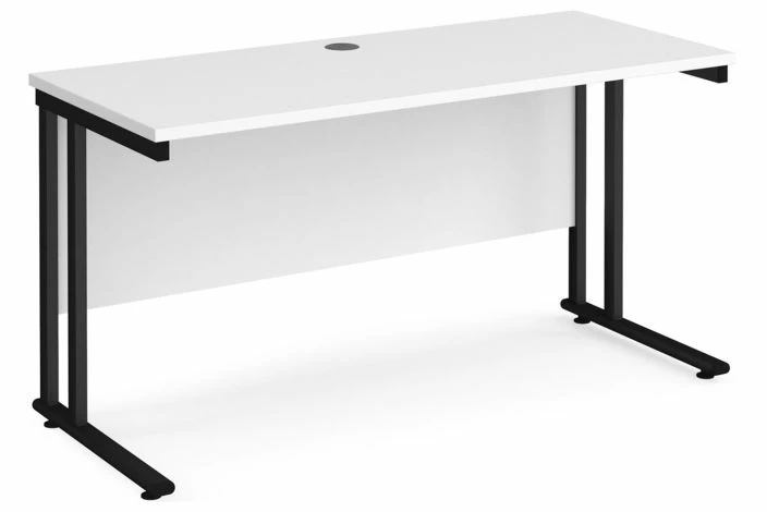 Value Line Deluxe C-Leg Narrow Rectangular Desk (Black Legs) - Image 4