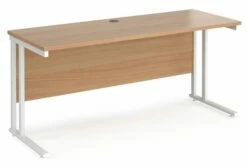 Value Line Deluxe C-Leg Narrow Rectangular Desk (White Legs)