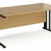 Value Line Deluxe Cable Managed Rectangular Desk (Black Legs)