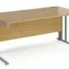 Value Line Deluxe Cable Managed Rectangular Desk (Silver Legs)