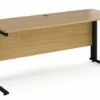 Value Line Deluxe Cable Managed Narrow Rectangular Desk (Black Legs)