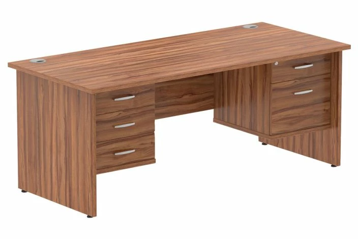 Vitali Panel End Rectangular Desk 2+3 Drawers - Image 3