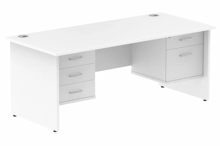 Vitali Panel End Rectangular Desk 2+3 Drawers - Image 5