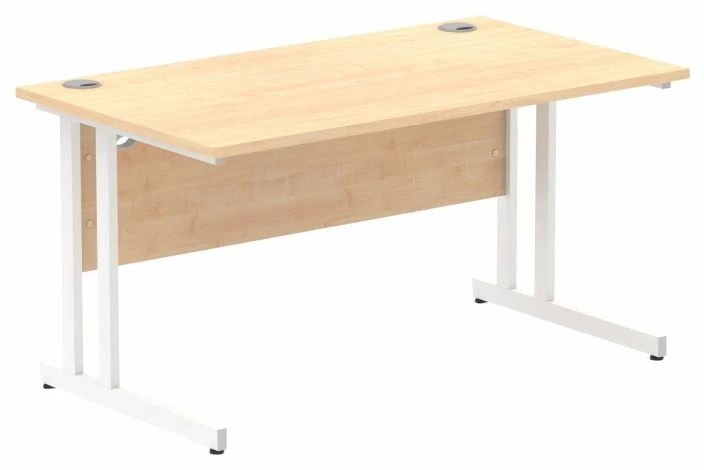 Vitali C-Leg Rectangular Desk (White Legs) - Image 6