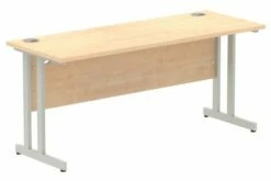 All Maple Narrow C-Leg Rectangular Desk
