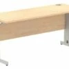 All Maple Deluxe Narrow Rectangular Desk