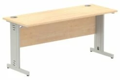 All Maple Deluxe Narrow Rectangular Desk