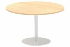 All Maple Radial Base Circular Dining Table