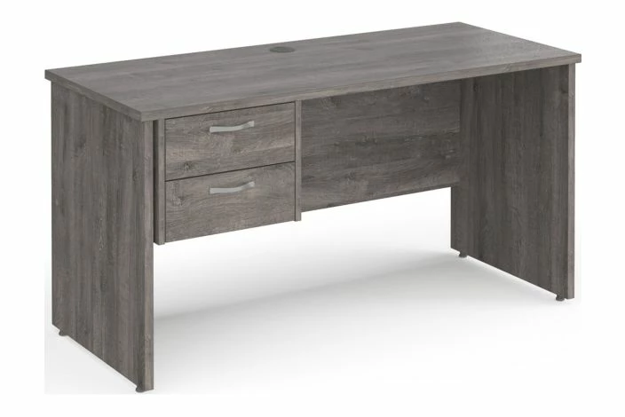 Value Line Deluxe Panel End Narrow Rectangular Desk 2 Drawers