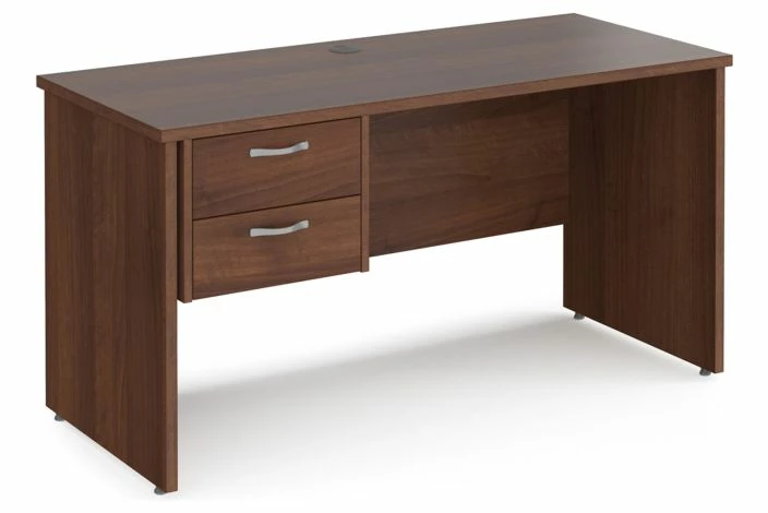 Value Line Deluxe Panel End Narrow Rectangular Desk 2 Drawers - Image 4