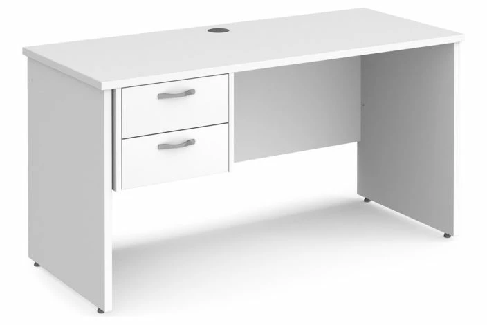 Value Line Deluxe Panel End Narrow Rectangular Desk 2 Drawers - Image 5