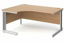 All Beech Deluxe Left Hand Ergonomic Desk