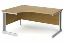 All Oak Deluxe Left Hand Ergonomic Desk