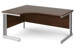All Walnut Deluxe Left Hand Ergonomic Desk