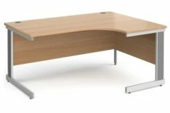 All Beech Deluxe Right Hand Ergonomic Desk