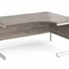 All Grey Oak Deluxe Right Hand Ergonomic Desk