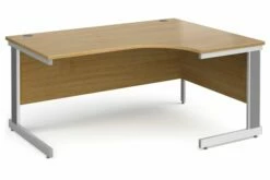 All Oak Deluxe Right Hand Ergonomic Desk