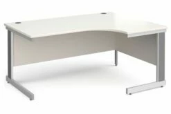 All White Deluxe Right Hand Ergonomic Desk