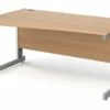 All Beech Deluxe Left Hand Wave Desk
