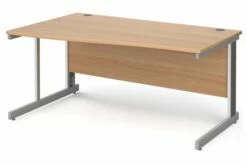 All Beech Deluxe Left Hand Wave Desk