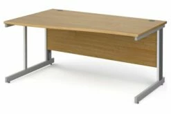 All Oak Deluxe Left Hand Wave Desk