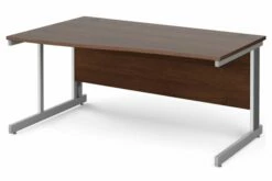 All Walnut Deluxe Left Hand Wave Desk