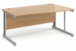 All Beech Deluxe Right Hand Wave Desk
