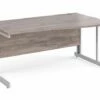 All Grey Oak Deluxe Right Hand Wave Desk