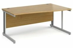 All Oak Deluxe Right Hand Wave Desk