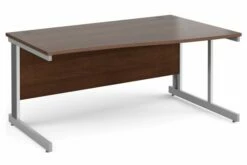 All Walnut Deluxe Right Hand Wave Desk