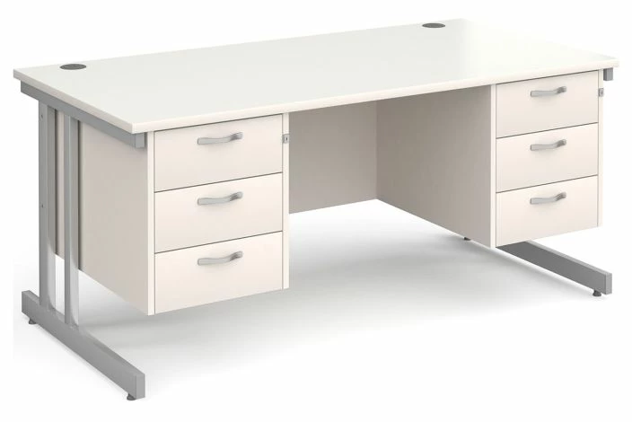 Tully II Rectangular Desk 3+3 Drawers - Image 5