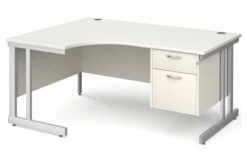 Tully II Left Hand Ergonomic Desk 2 Drawers