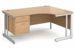Tully II Right Hand Ergonomic Desk 2 Drawers