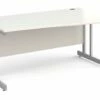 All White Double C-Leg Wave Right Hand Desk