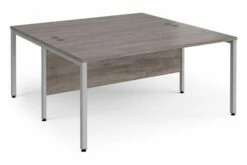All Grey Oak Bench Back 2 Back Desk