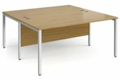 All Oak Bench Back 2 Back Desk