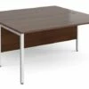 All Walnut Bench Back 2 Back Desk