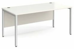All White Bench Rectangular Desk