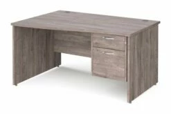 Tully Panel End Left Hand Wave Desk 2 Drawers
