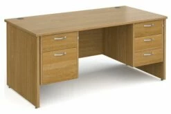 All Oak Panel End Executive Desk 2+3 Drawers