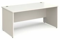 All White Panel End Rectangular Desk