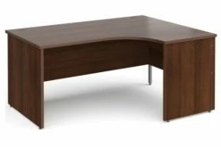 All Walnut Panel End Right Hand Ergonomic Desk