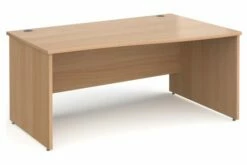 All Beech Panel End Right Hand Wave Desk