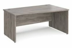 All Grey Oak Panel End Right Hand Wave Desk