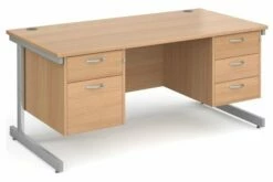 Tully I Rectangular Desk 2+3 Drawers