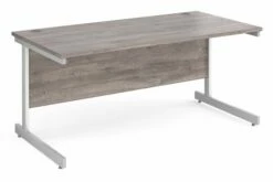 Thrifty Next-Day Rectangular Desk Grey Oak