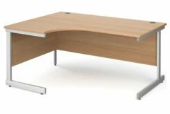 Thrifty Next-Day Left Hand Ergonomic Desk Beech