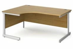 Thrifty Next-Day Left Hand Ergonomic Desk Oak