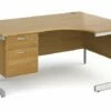 Tully I Right Hand Ergonomic Desk 2 Drawers