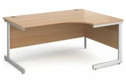 All Beech C-Leg Ergonomic Desk Right